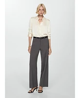 Mango Women's Pleat Straight Trousers