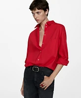 Mango Women's Pocket Oversize Shirt