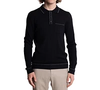 Paisley & Gray Men's Tipped Long-Sleeve Polo Shirt