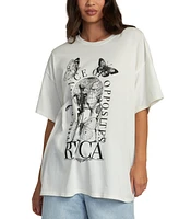 Rvca Women's Skeleton Graphic Cotton T-Shirt