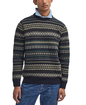 Barbour Men's Case Classic-Fit Fair Isle Wool Crewneck Sweater