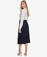 Tommy Hilfiger Women's Pleated Pull-On Midi Skirt