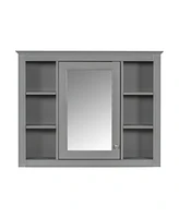 Slickblue Wall Mounted Medicine Cabinet Space-Saving Bathroom Storage with Mirror and Shelves