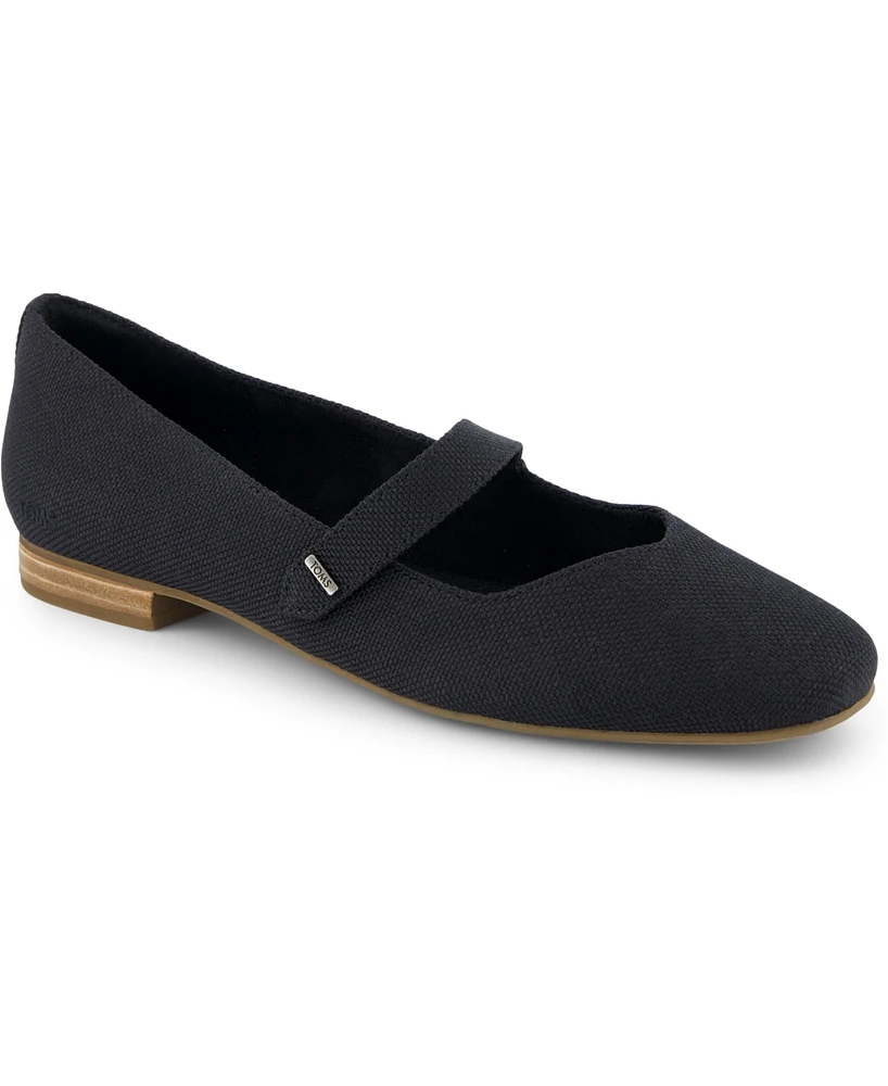 Toms Women's Bianca Canvas Mary Jane Flats