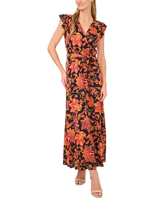 CeCe Women's Maxi Wrap Dress