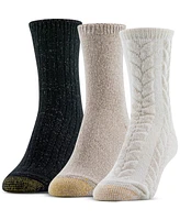 Gold Toe Women's 3-Pk. Casual Chunky Cable Crew Socks