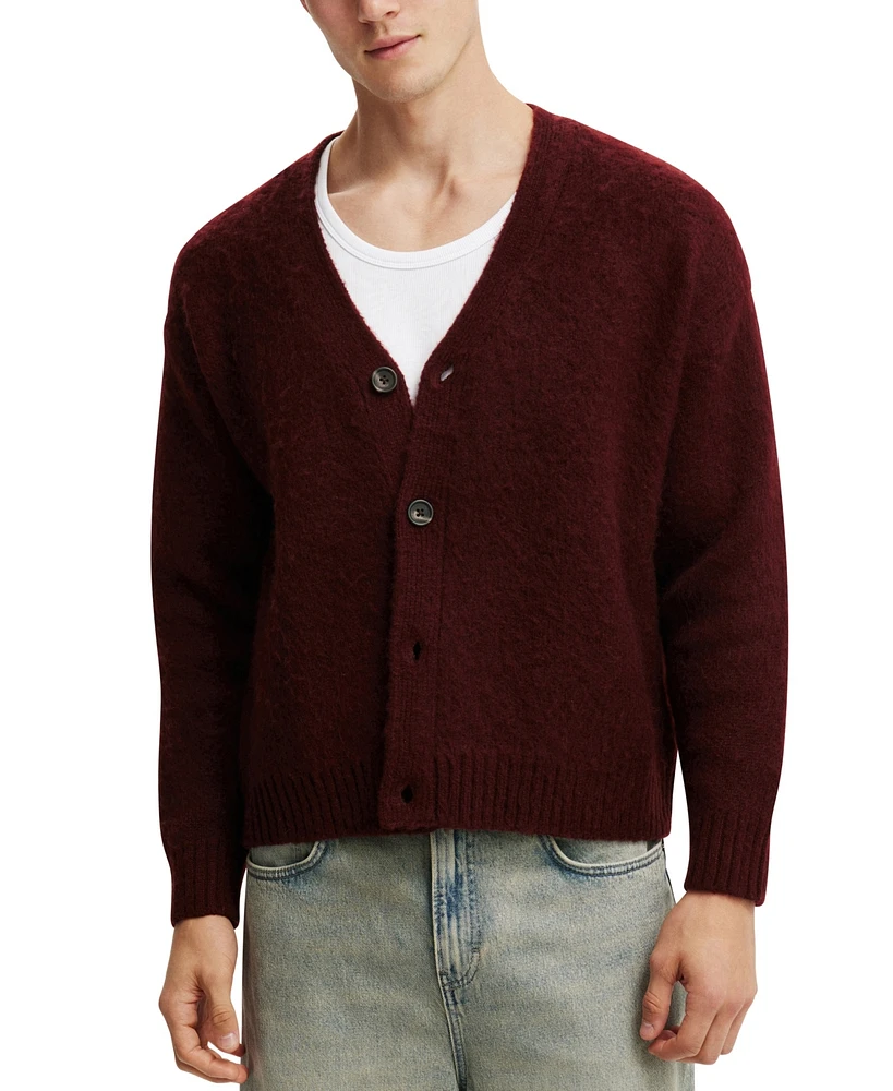 Cotton On Men's Cropped Cardigan Sweater