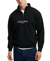 Cotton On Men's Graphic 1/4 Zip Fleece Sweatshirt