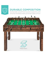 Best Choice Products 48in Competition Sized Foosball Table for Home, Game Room w/ 2 Balls, Cup Holders