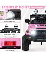 Gymax Licensed Toyota Fj Toddler Ride on Car 12V Battery Powered Kids Truck Camo