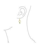 Bling Jewelry Garden Animal Pet Reptile Egyptian Headed Serpent Snake Dangling Earrings For Women Yellow Gold Plated Sterling Silver