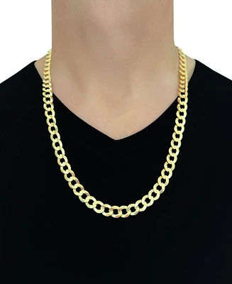 26" Curb Link Chain Necklace (10mm) in Solid 10k Gold