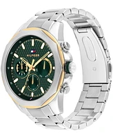Tommy Hilfiger Men's Multifunction Silver-Tone Stainless Steel Bracelet Watch 46mm