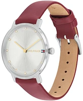 Tommy Hilfiger Women's Quartz Cranberry Leather Strap Watch 35mm