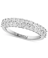 Effy Diamond Double Row Band (1/6 ct. t.w.) in Sterling Silver