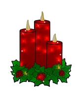 Northlight 17.5" Lighted Three Candles Christmas Window Silhouette