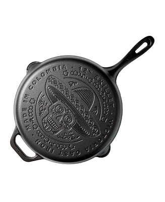 Victoria Cast Iron 12" Skillet with Helper Handle