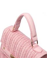 Like Dreams Stella Pastel Straw Crossbody Bag