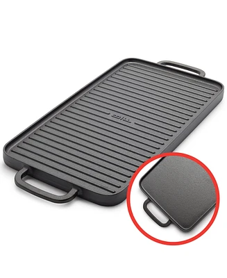 GreenPan X Bobby Flay Reversible Cast Iron 11" x 16.5" Grill Griddle