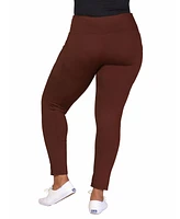 24seven Comfort Apparel Plus Ankle Leggings with Side Pocket