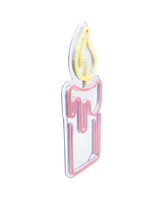 Northlight 12" Led Lighted Neon Style Candle Christmas Window Silhouette