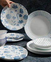 Corelle Botanical Stripes 32 Pc. Dinnerware Set, Service for 8