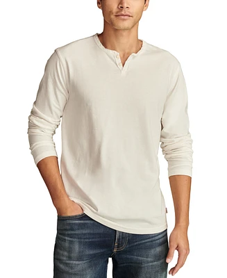 Lucky Brand Men's Long Sleeve Burnout Notch Shirt