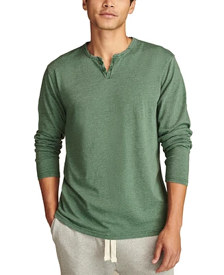 Lucky Brand Men's Long Sleeve Burnout Notch Shirt
