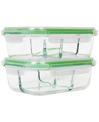 Sedona 2 Pack 3-Compartment Glass Storage Set