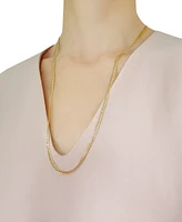 26" Two-Tone Open Curb Link Chain Necklace (3-1/6mm) in Solid 14k Gold & White Gold - Two