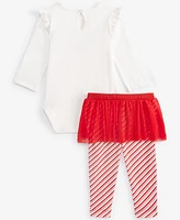 Carter's Baby Girls Merry Bright Bodysuit & Tutu Pants, 2 Piece Set