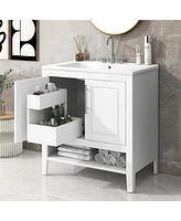 Slickblue 30" Bathroom Vanity with Sink for Compact and Elegant Bathroom Storage