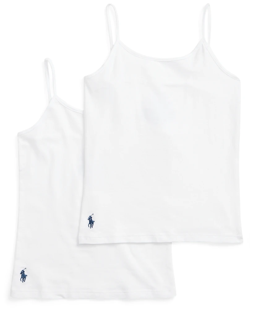 Polo Ralph Lauren Big Girls Sleeveless Camisole Tops, 2 Pack