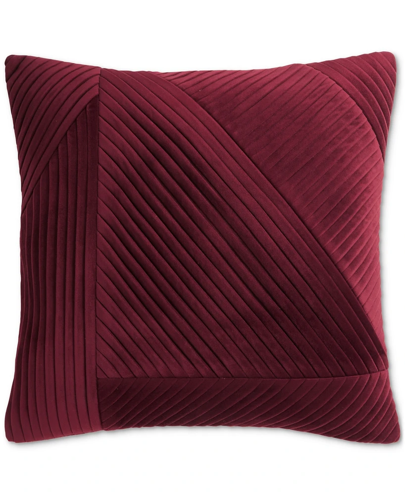 Hotel Collection Velvet Pleated Decorative Pillow, 18" x 18", Exclusively at Macy's