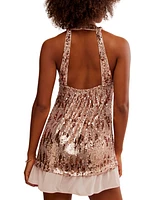 Free People Women's Knit Sequin Mini Dress