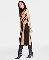 I.n.c. International Concepts Women's Geo Striped Sweater Dress, Created for Macy's