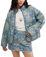 Free People Women's Chloe Cotton Floral Quilted Jacket