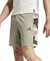 adidas Men's Camo Panel Woven Logo Shorts