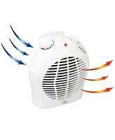 Vie Air 1500W Portable 2-Settings White Fan Heater with Adjustable Thermostat