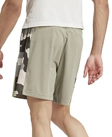 adidas Men's Camo Panel Woven Logo Shorts