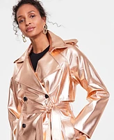 I.n.c. International Concepts Women's Metallic Trench Coat, Created for Macy's