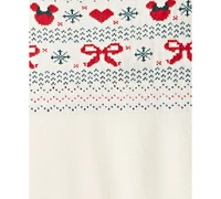 Disney Baby Girls Minnie Mouse Fair Isle Knit One-Piece