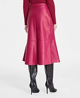 I.n.c. International Concepts Women's Faux-Leather A-Line Skirt, Created for Macy's