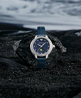 Emporio Armani Women's Blue Leather Strap Watch 32mm
