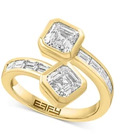 Effy Lab Grown Diamond Fancy & Baguette Bezel Bypass Ring (2-5/8 ct. t.w.) in 14k Gold