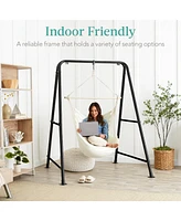Best Choice Products Hammock Chair Stand, 75in Tall Heavy Duty Indoor Outdoor Steel Hanging Base w/ Hardware