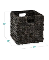 Best Choice Products 13x13in Hyacinth Storage Baskets, Set of 5 Multipurpose Collapsible Organizers