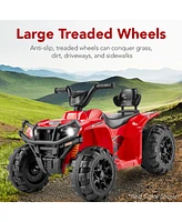 Best Choice Products 12V Kids Ride-On Atv Quad w/ Bluetooth, 2.4mph Max, Treaded Tires, Led Lights, Radio