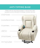 Best Choice Products Electric Power Lift Recliner Massage Chair Furniture w/ Usb Port, Heat, Cupholders