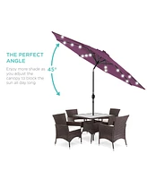 Best Choice Products 10ft Solar Led Lighted Patio Umbrella w/ Tilt Adjustment